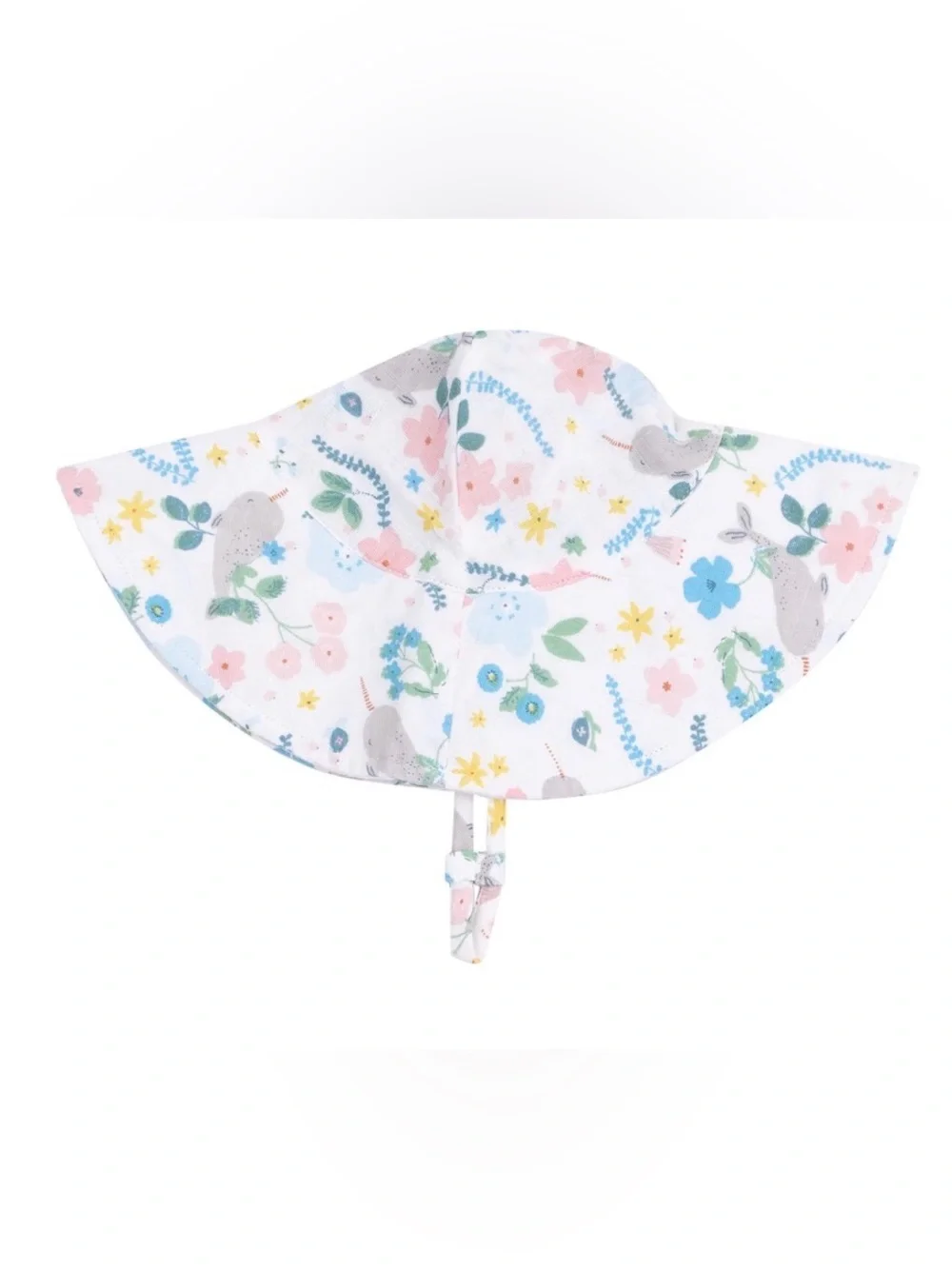 Angel Dear Narwhal Floral Sun Hat NWT